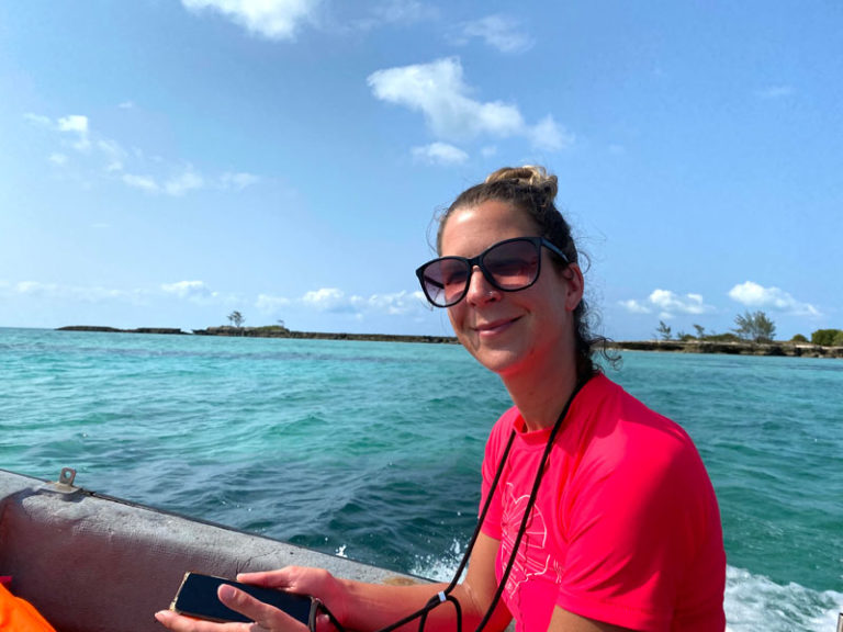 Tanja auf Boot