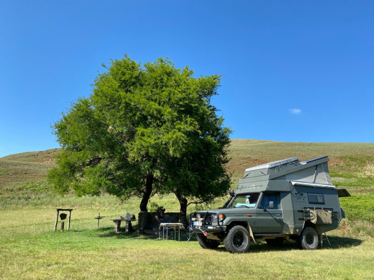 Campground bei schönem Wetter