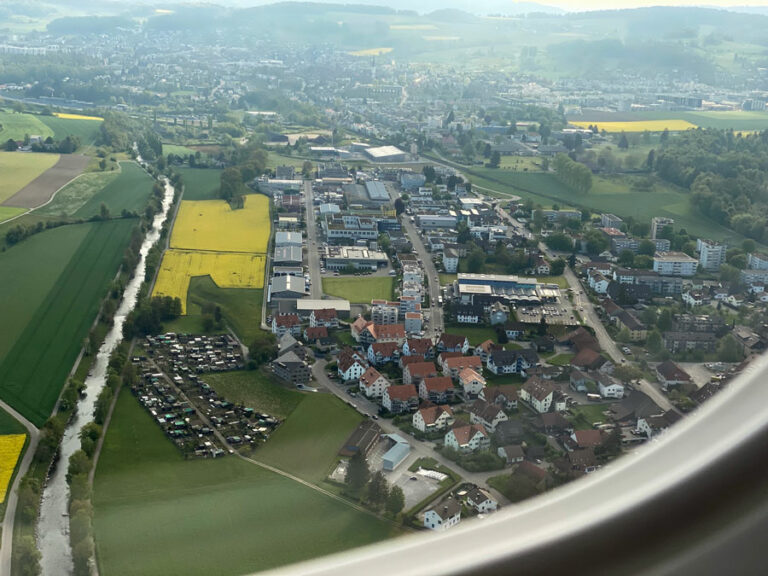Anflug über Höri nach Kloten