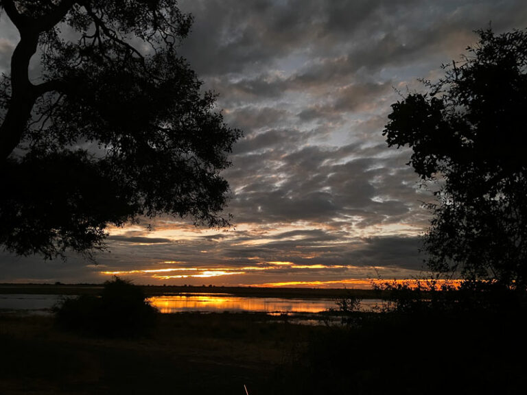 Sonnenuntergang vom Camp