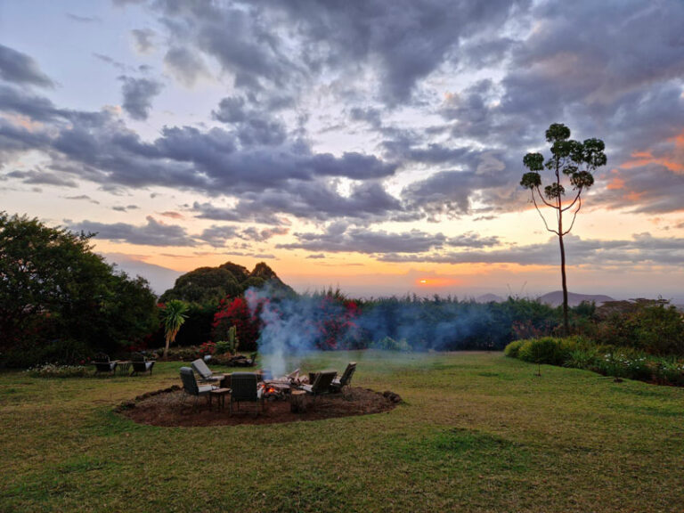 Lagerfeuer mit wunderschöner Aussicht