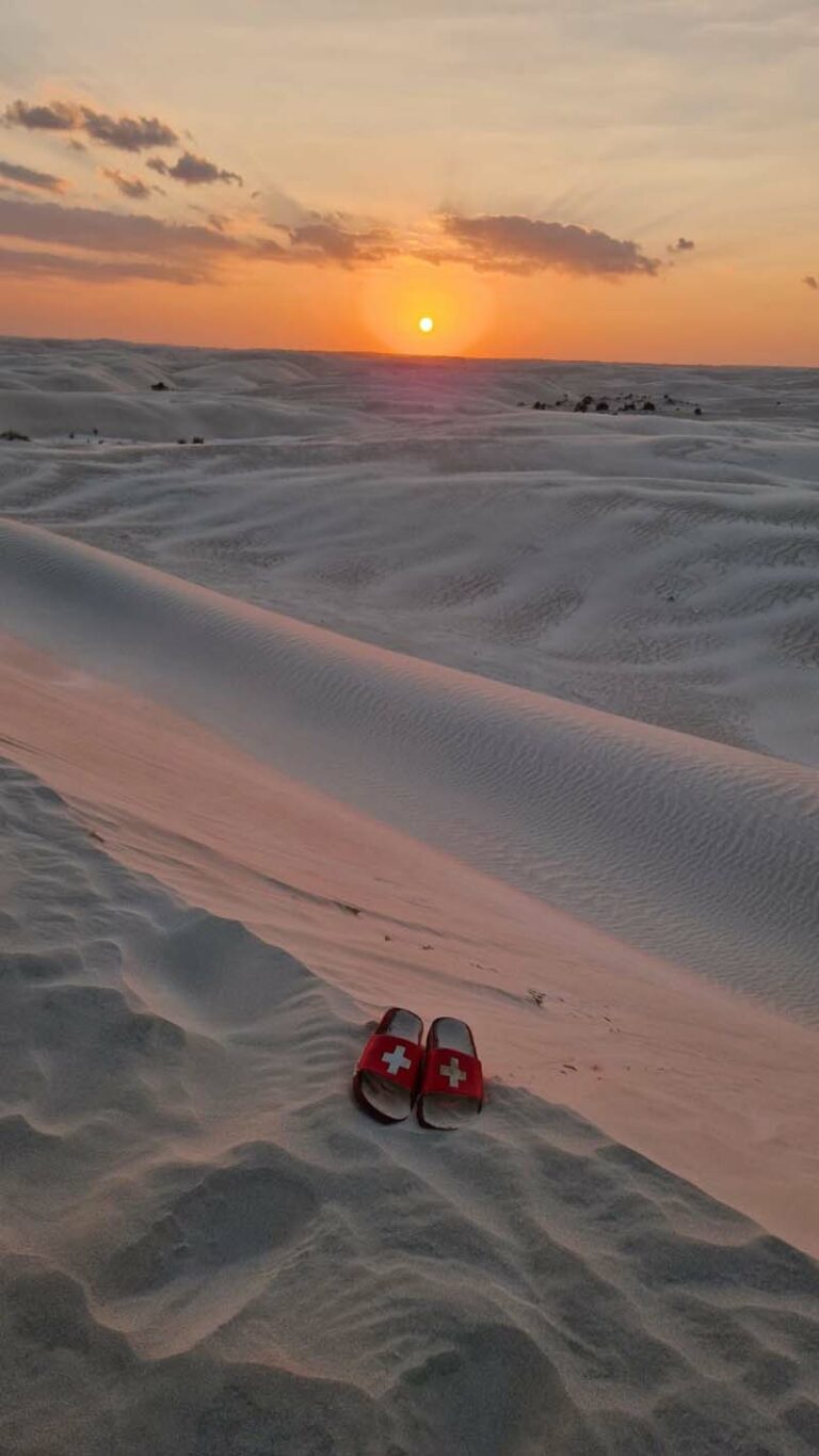 Sonnenuntergang in den Sugar Dunes