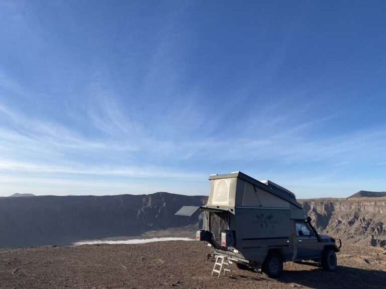 Unser Camp beim Al-Wa'bah Krater
