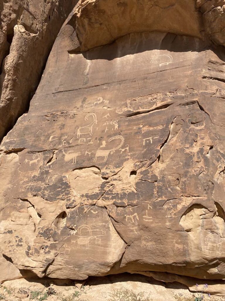 Petroglyphen bei der Wasserstelle