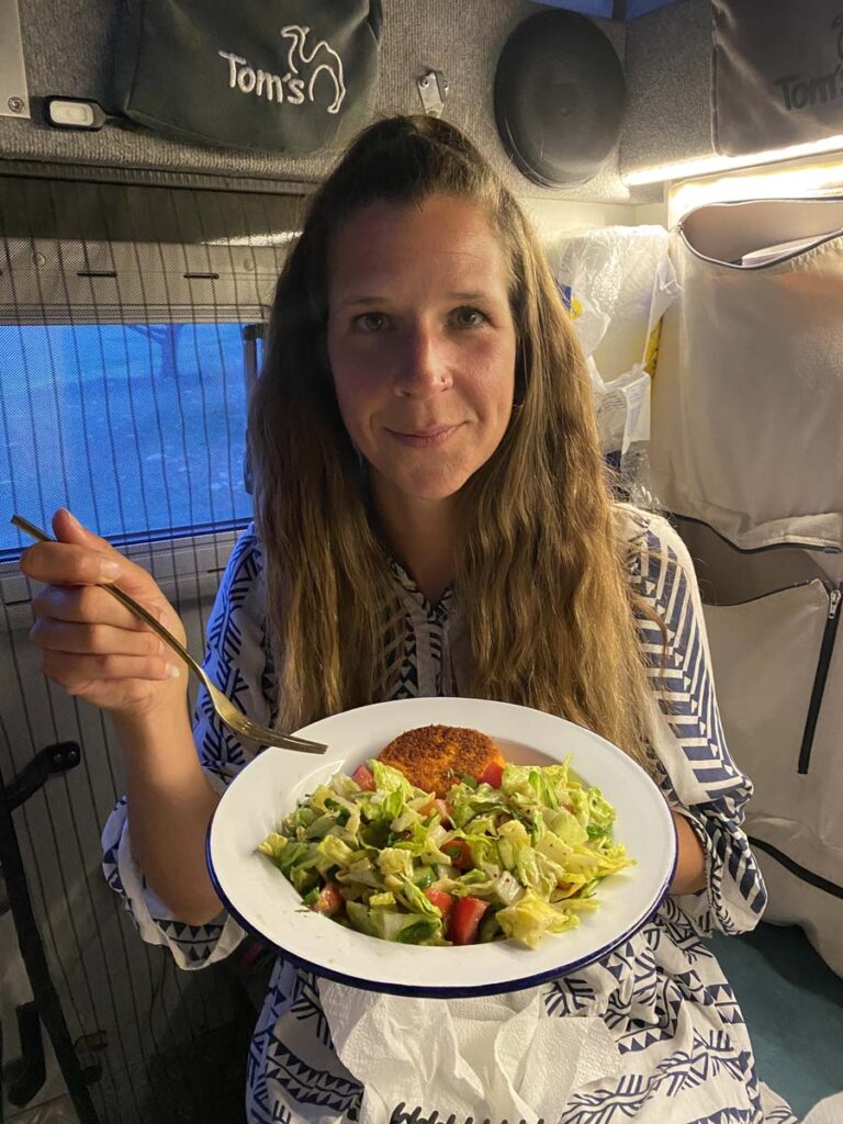 Tanja im Salat-Himmel
