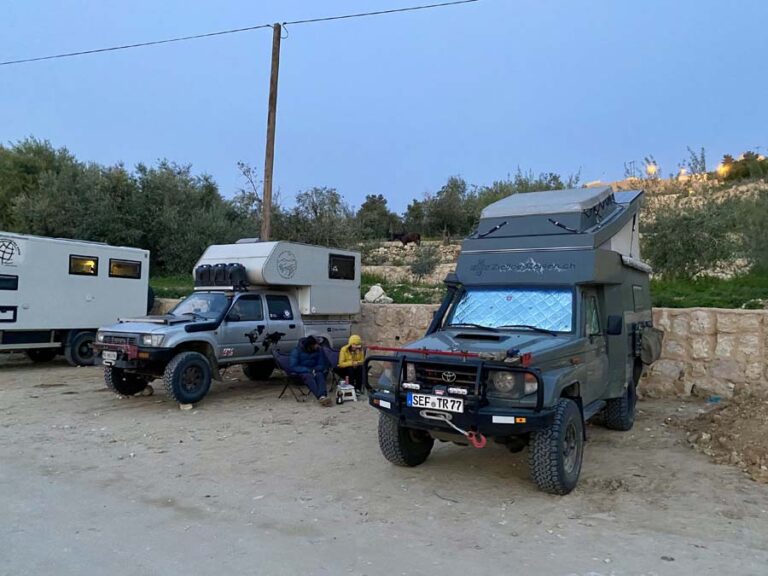 Unser Camp auf dem Parkplatz