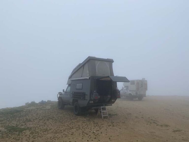 Unser Camp bei schlechtem Wetter😱