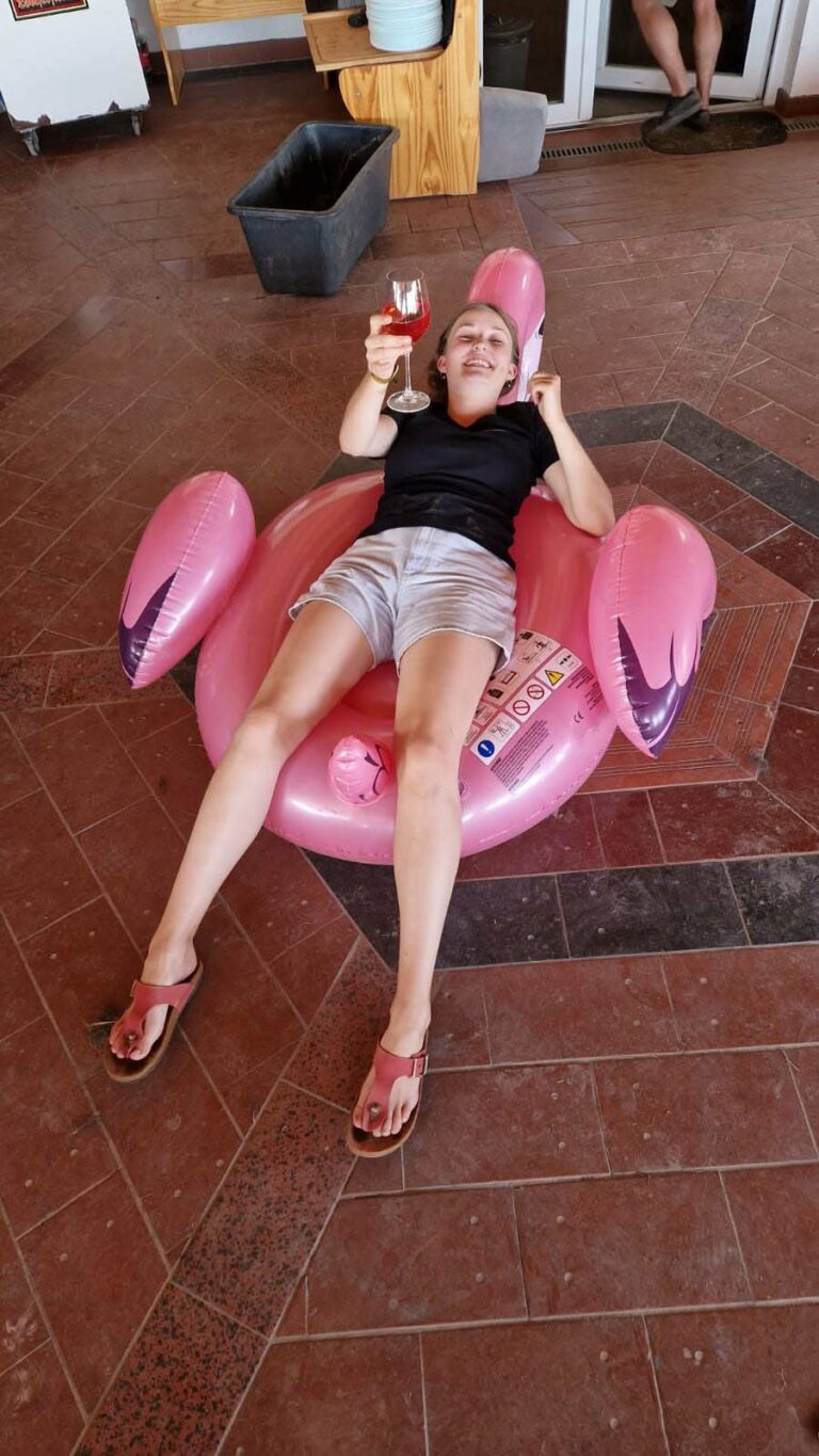 Hanna auf Flamingo