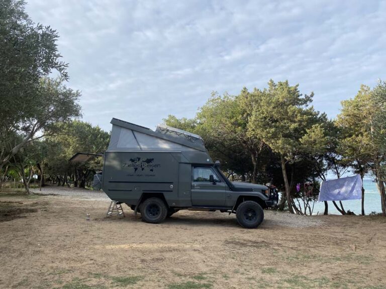 Unser Camp am Nissos Beach