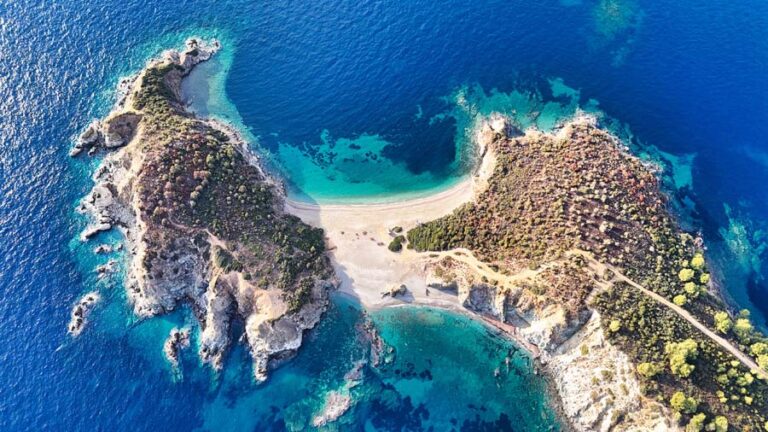 Das Sithonia Cape aus der Luft