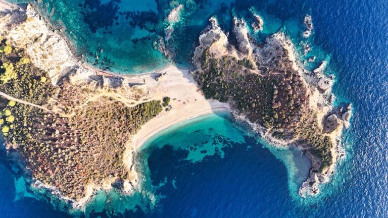 Das Sithonia Cape aus der Luft