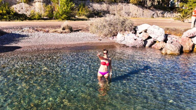 Tanja am Privatstrand