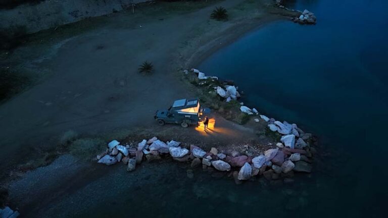 Unser Camp by night