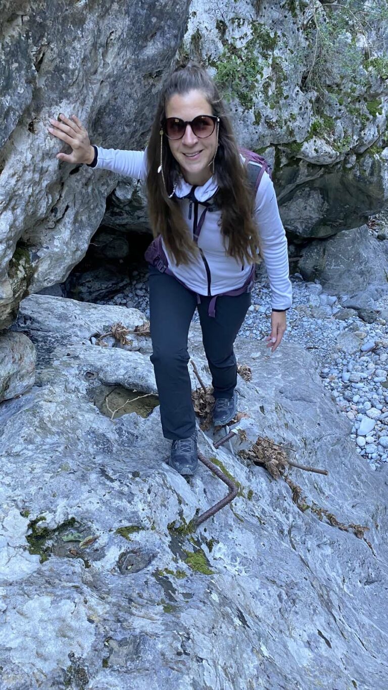 Tanja beim Aufstieg