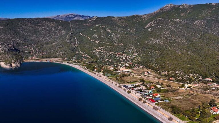 Psatha Beach aus der Luft