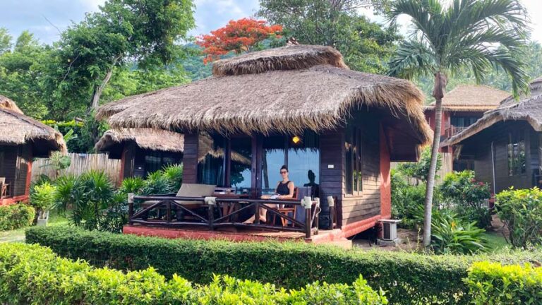 Unser Bungalow im Palm Leafe